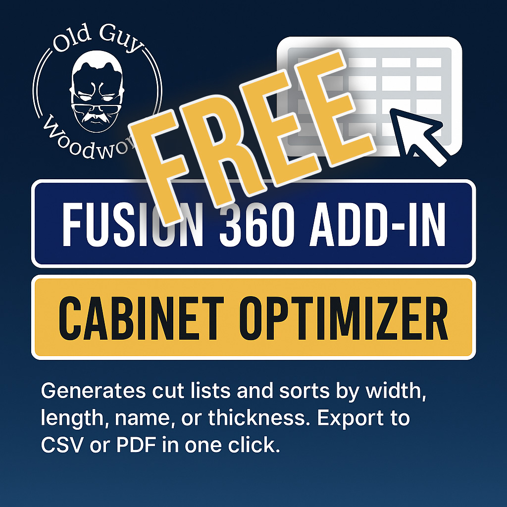 Cabinet Optimizer Free Fusion 360 Add-in
